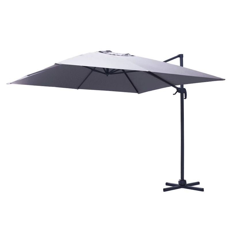 Ombrellone in alluminio Montana 3x4m grigio
