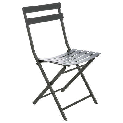 Sedia Pieghevole in Grafite - L. 50 x P. 42 x H. 81 cm