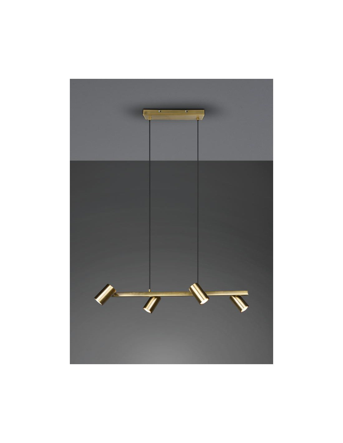 Suspensión 4 Focos Orientables GU10 Marley Latón Envejecido Trio Lighting