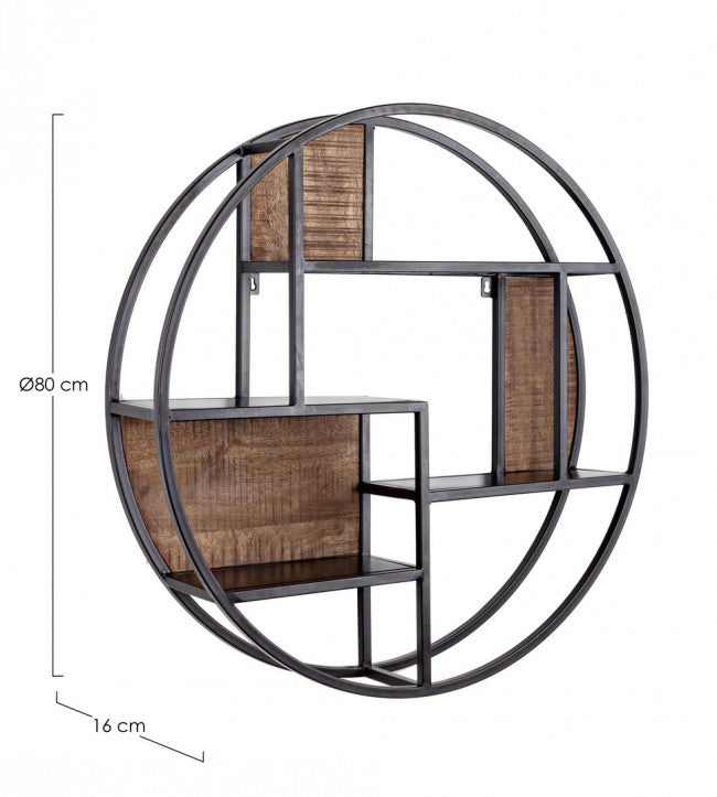 Estante de 3 estantes estilo industrial Walton D80 cm