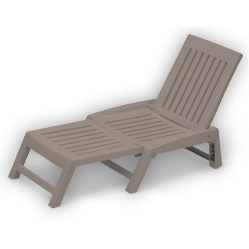 Tumbona de resina Orfeo gris tórtola