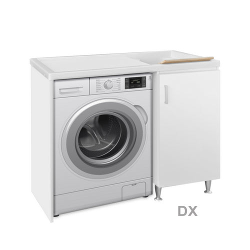 Mueble de madera con fregadero + funda lavadora Mod. Idex