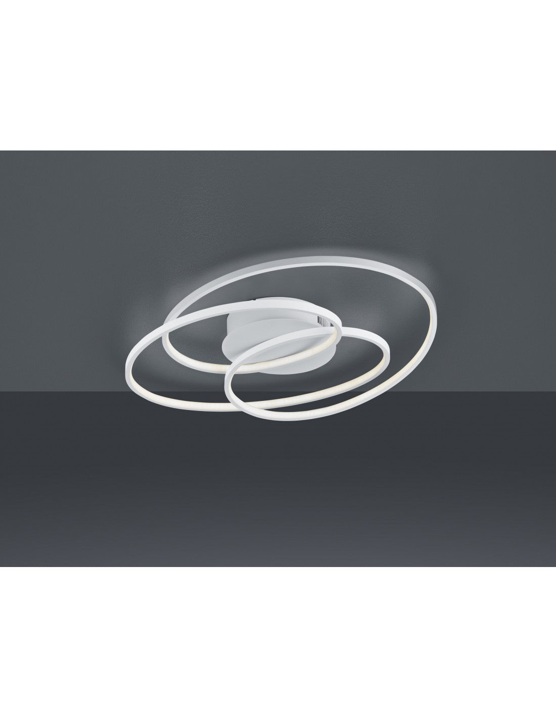 Gale Plafón 3 círculos Blanco Mate LED 38,5w Regulable L60 cm Trio Lighting