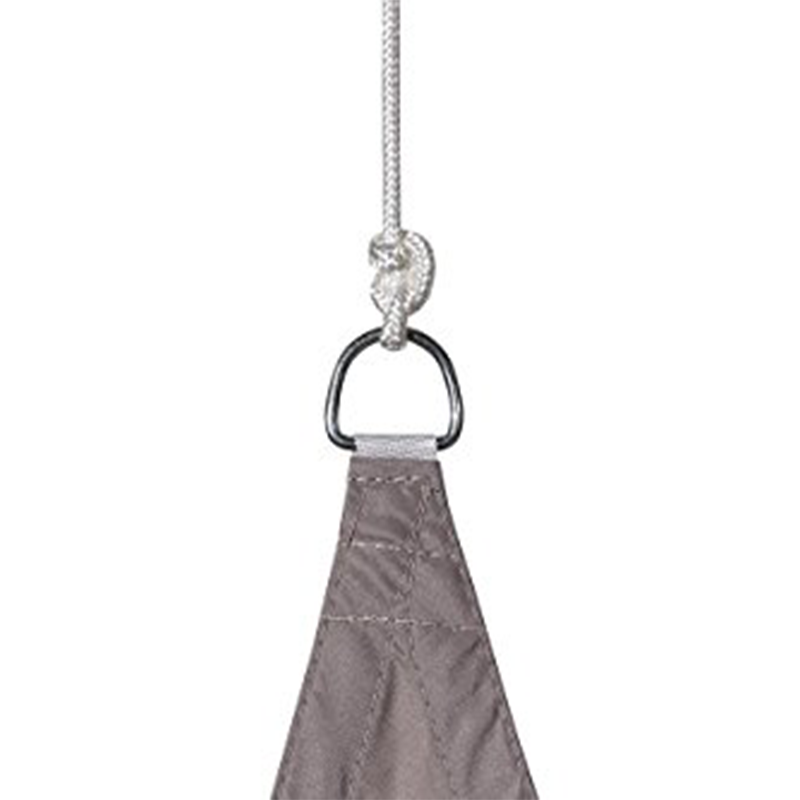 Toldo Triangular 5x5x5 m de Tela Impermeable - Color: Gris Tórtola