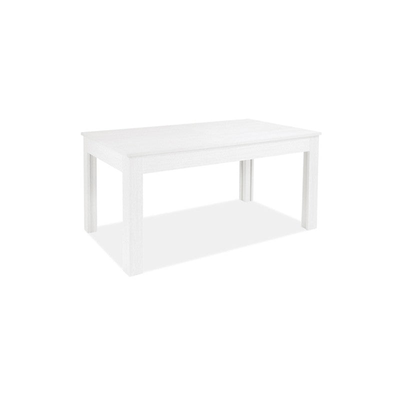Mesa extensible en melamina fresno blanco 160-320x90 cm