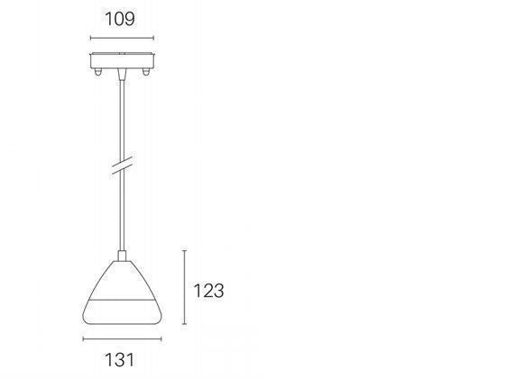 Suspensión LED 20W 4000K línea grial corten