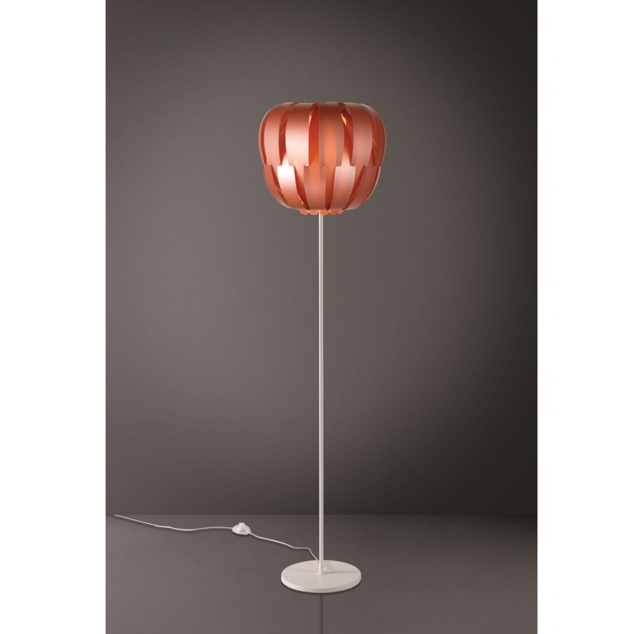 Lámpara de Pie con Pie y Pie en Metal Cobre Cm. 42x172h