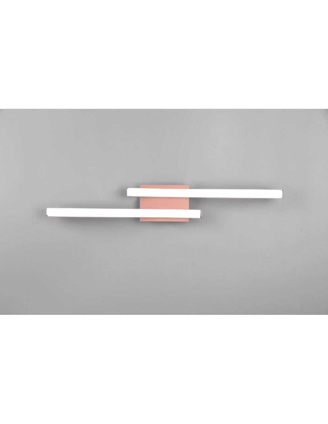 Plafón diseño doble varilla LED 4000k Route Rose Gold Trio Lighting