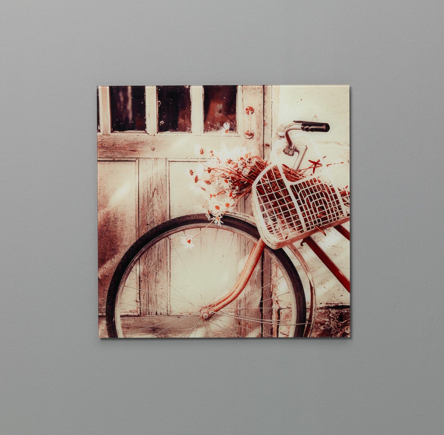 Impresión sobre vidrio 70x70 cm con lienzo multicolor