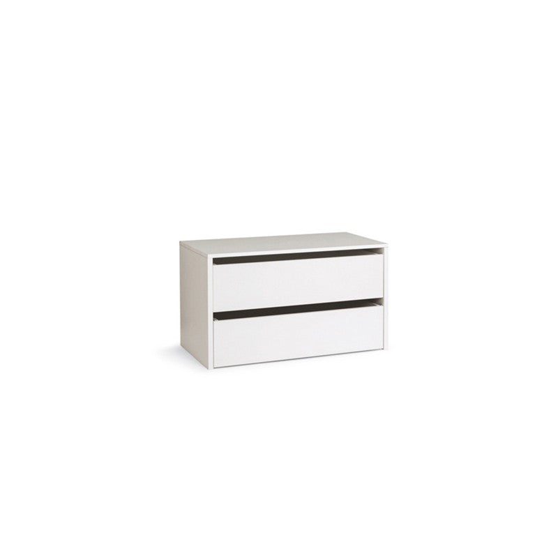 Cómoda de madera para interior de armario, color blanco cm A.50xL.86,5xP.45