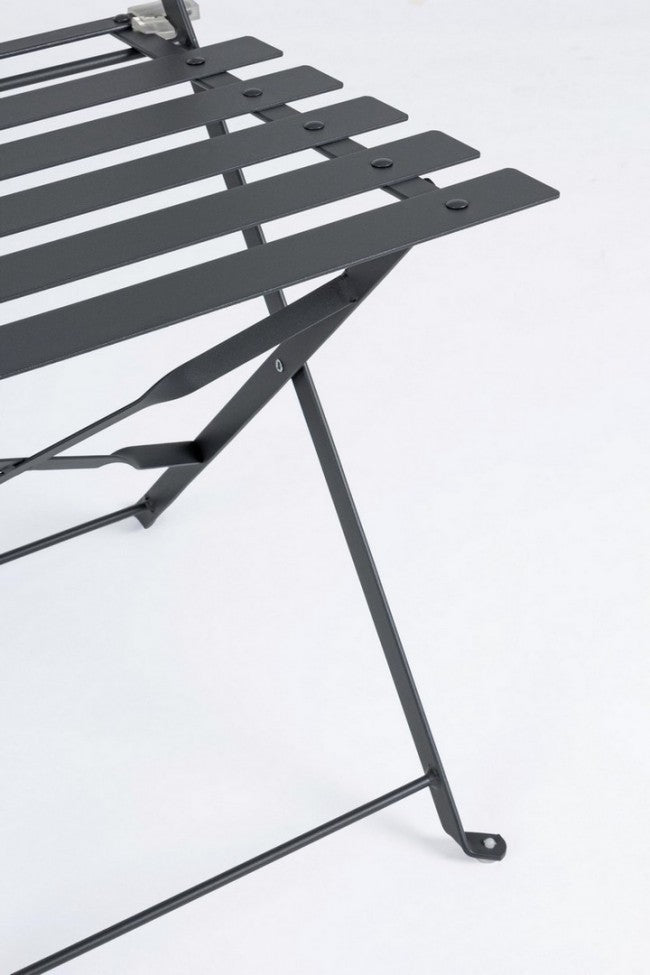 Conjunto de jardín Bizzotto antracita Mesa y sillas Bistrot