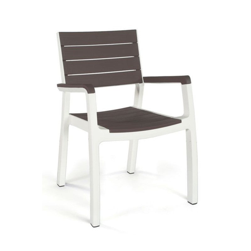 Sillón Apilable con Brazos Keter HARMONY Grafito-Blanco