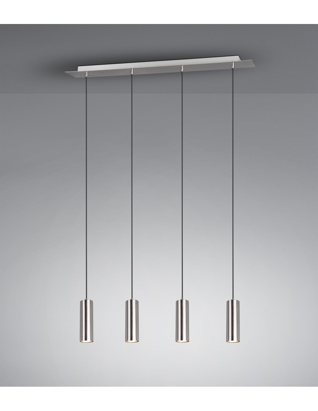 Isla Suspensión 4 Luces Cilindros GU10 Marley Nichel Lighting