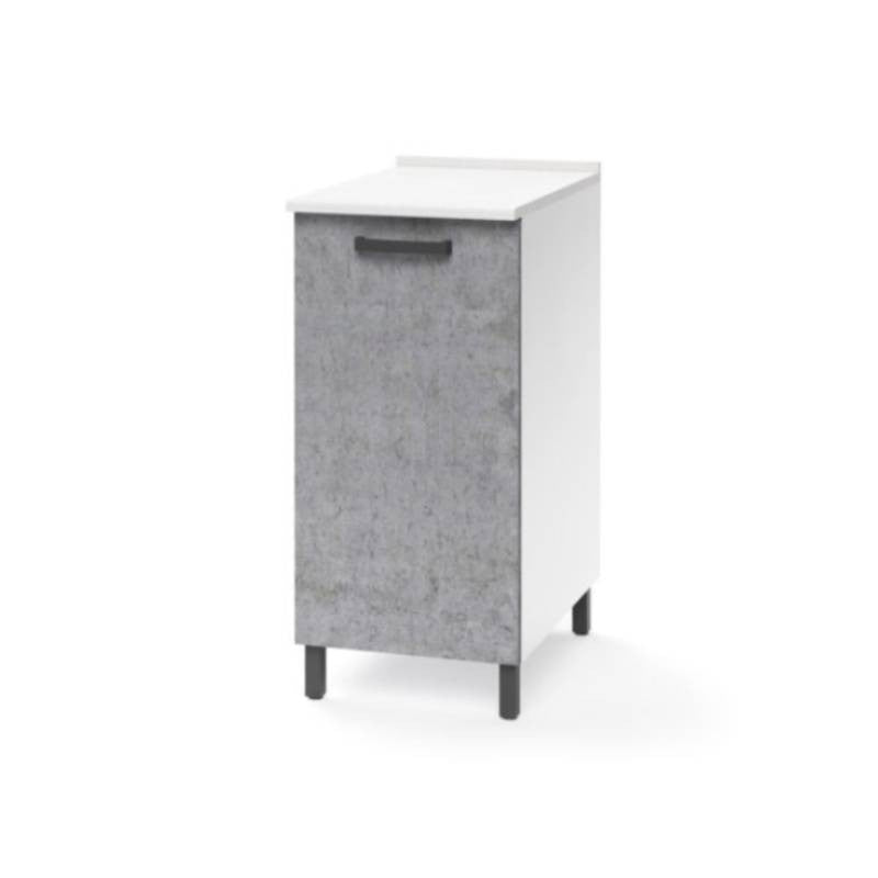 Mueble bajo de cocina gris cemento con 1 puerta 30x50xH 85 cm