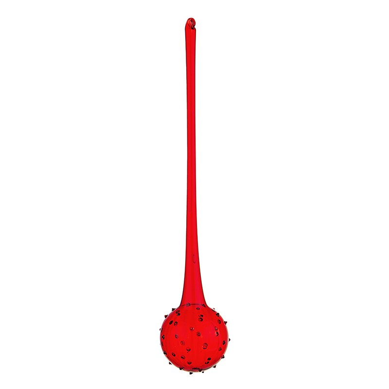 Colgante navideño de cristal BOLLA rojo 8x h40 cm