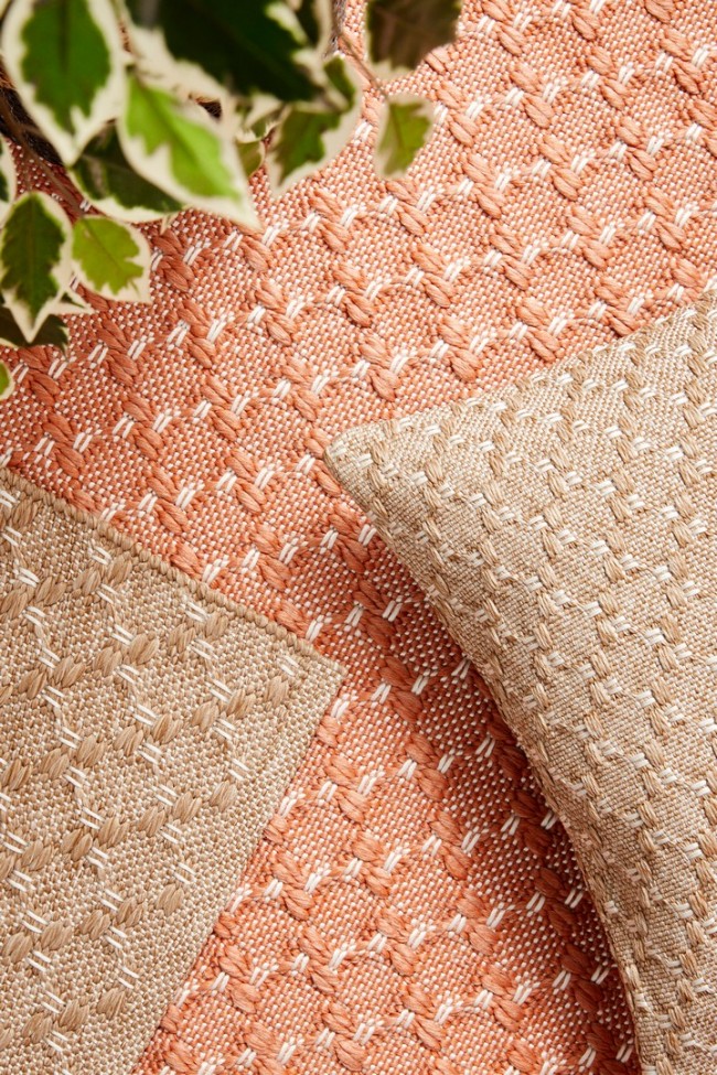 Alfombra de exterior Bhajan rosa 200 x 300 cm