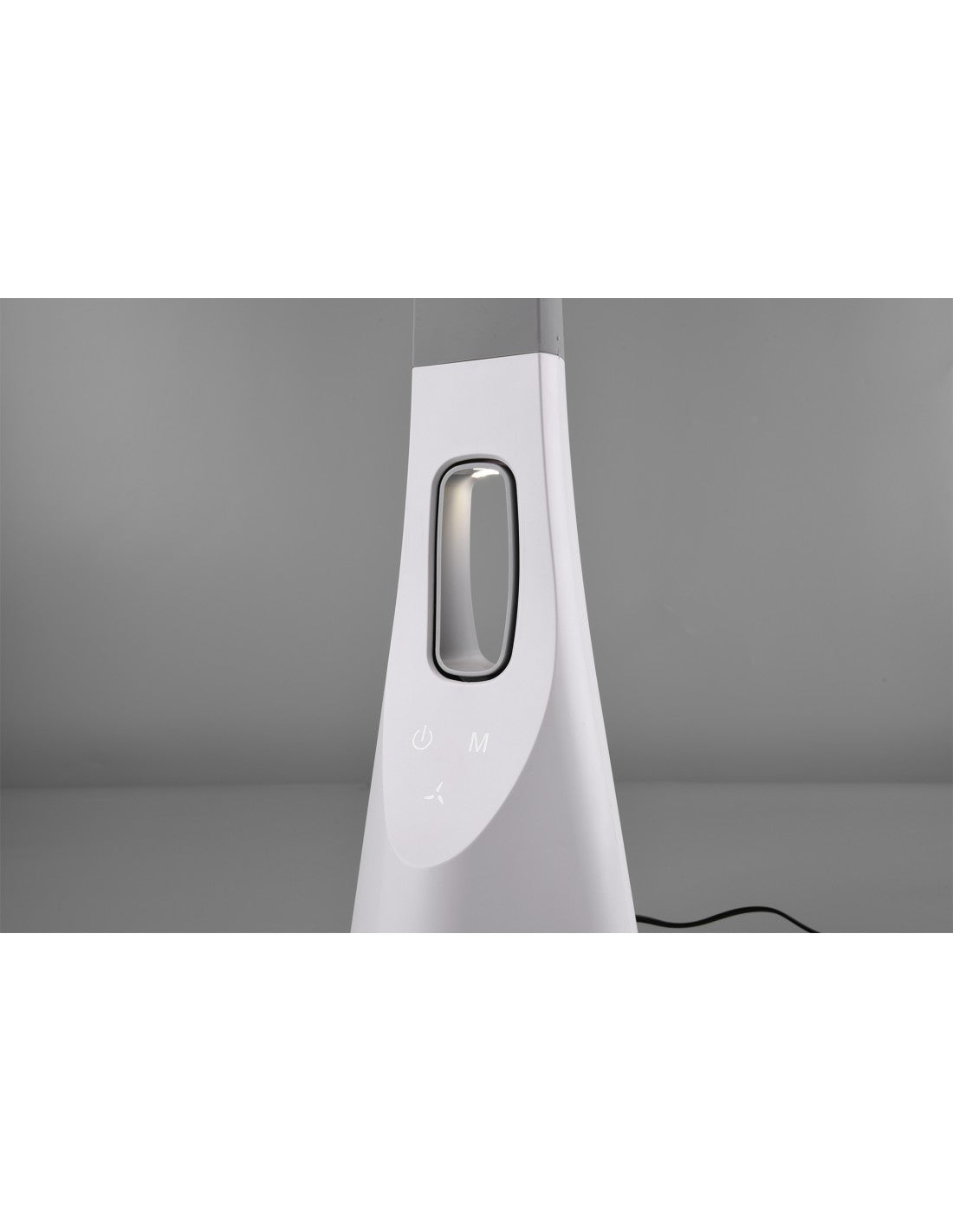 Vento Lámpara de mesa flexible con ventilador LED blanco Touch Dimmer Trio Lighting