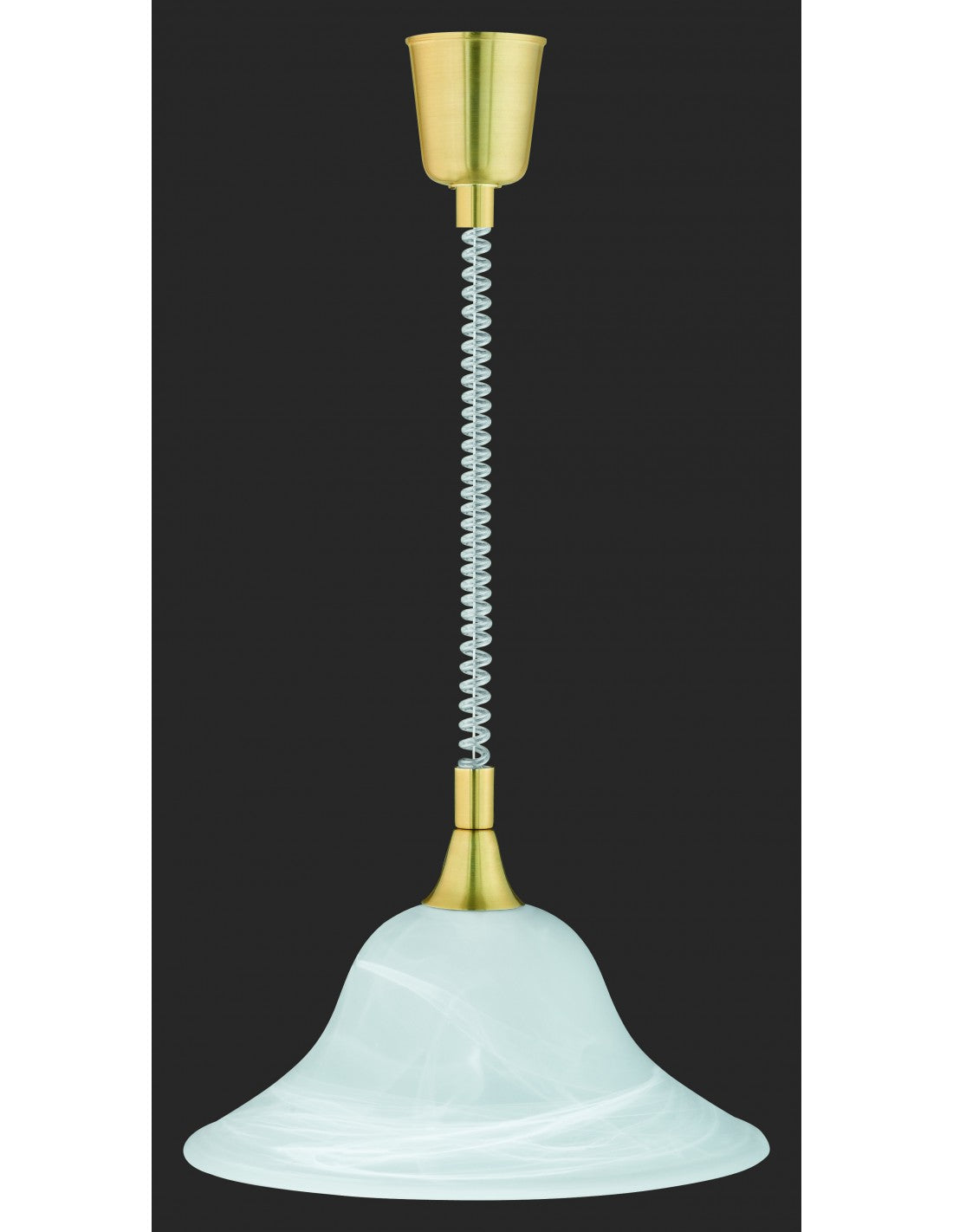 Suspensión 1xE27 Latón Morado Y Cristal Blanco Ø39 cm Trio Lighting