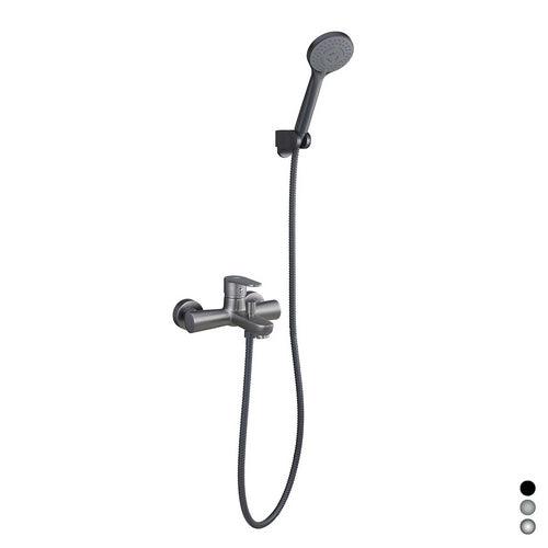 Mezclador monomando de bañera negro mate