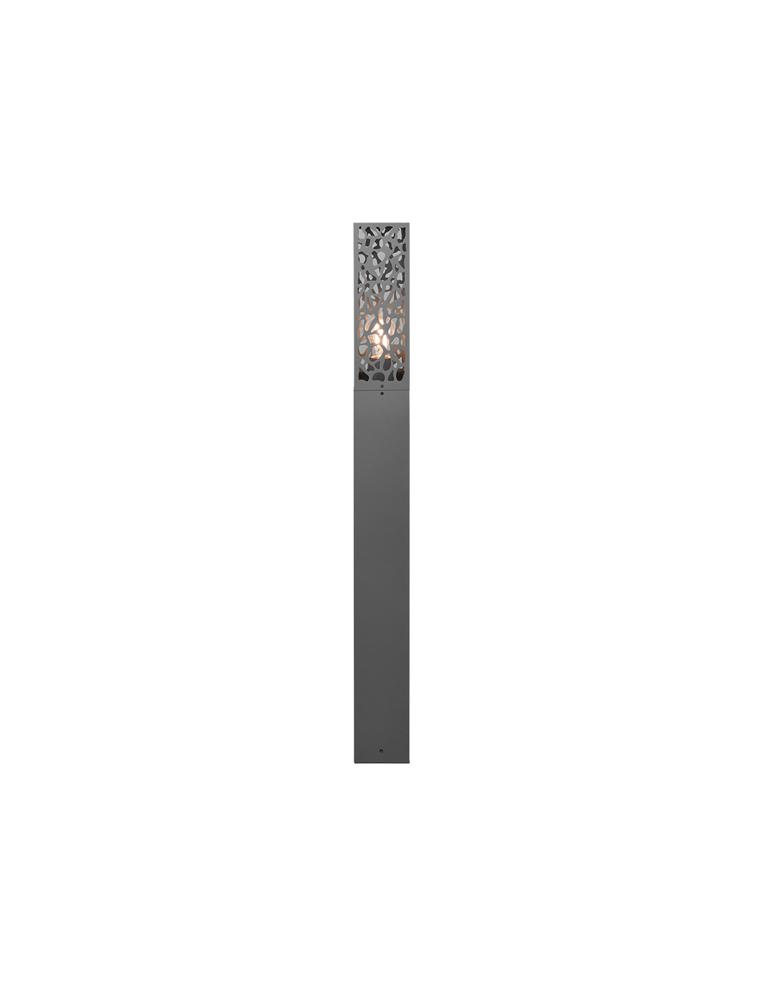 Iluminación en trío de poste alto rectangular para exteriores Cooper antracita IP44