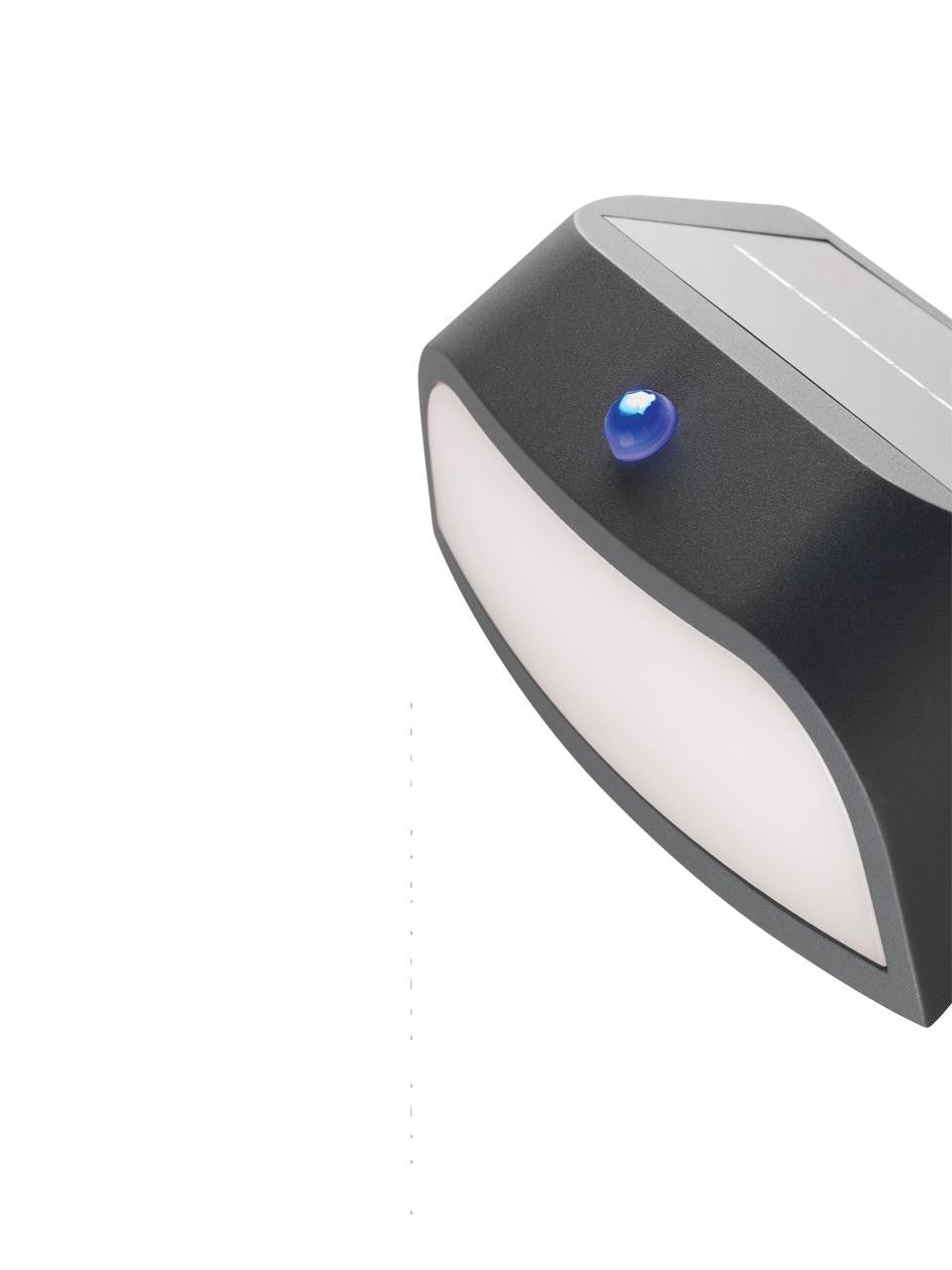 Aplique solar 1.7W LED 4000K línea grafito soleado