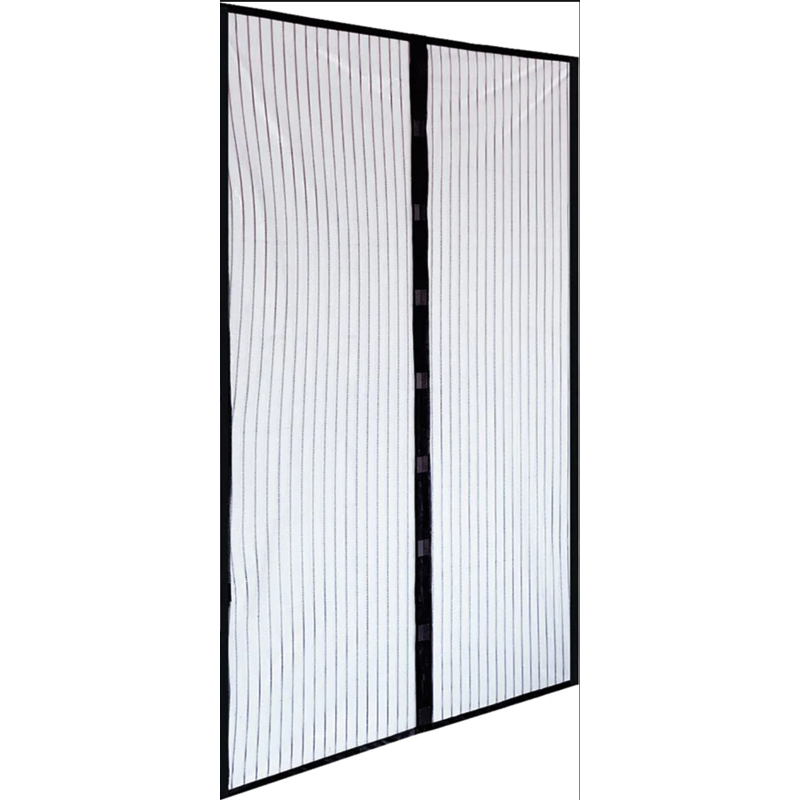 Mosquitera de poliéster con imanes 120x240 cm para puerta Negro IRS