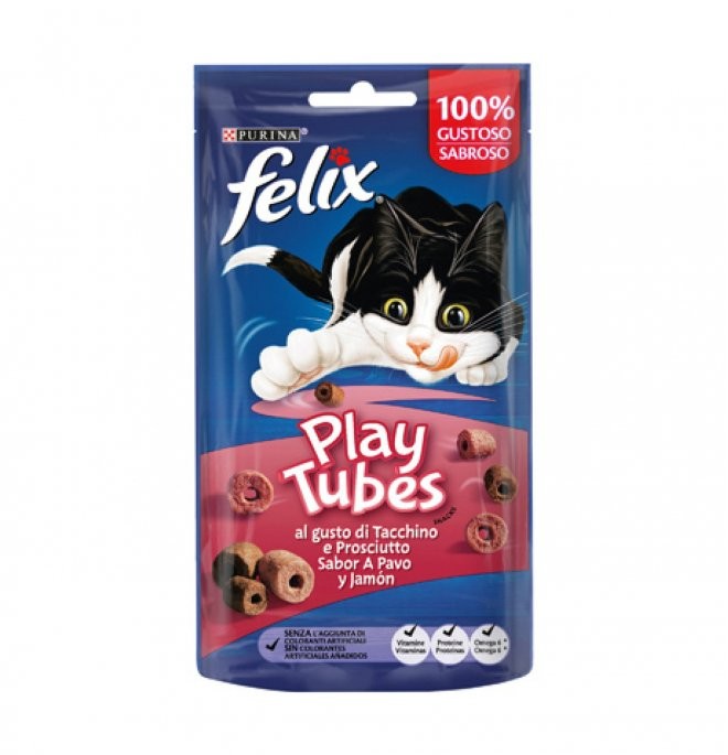 Purina felix snack para gatos pavo y jamón 50 gr