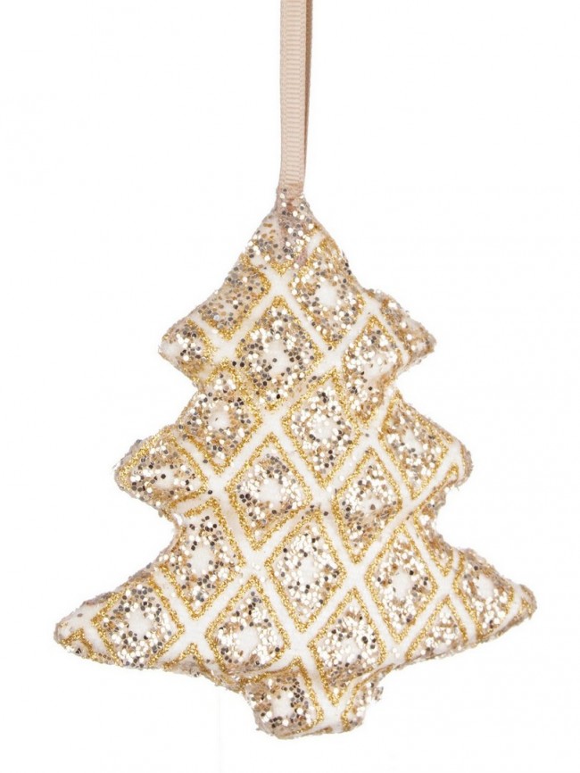 4x Colgante de diamantes de pino dorado