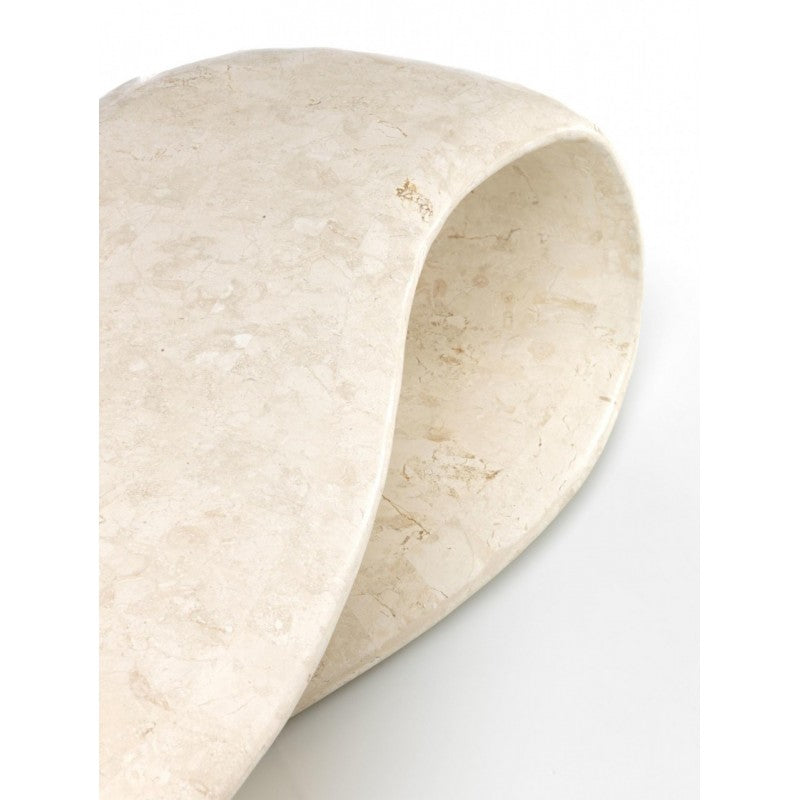 Mesa de centro moderna de piedra beige 123 x 60 xh 34 cm