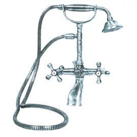 Grifo monomando para bañera con ducha de mano cromada h.32x18x16 cm