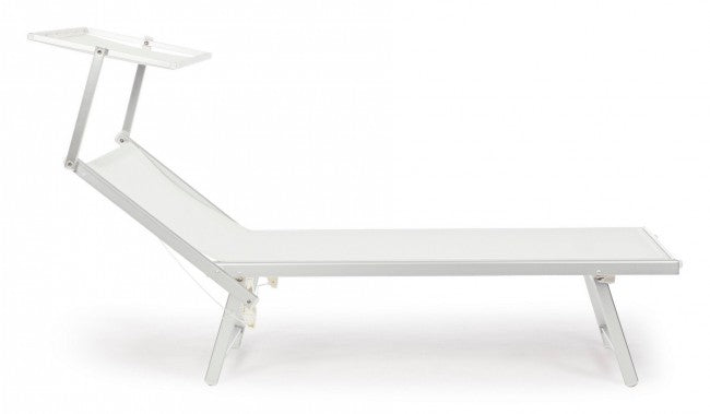 Tumbona de exterior blanca