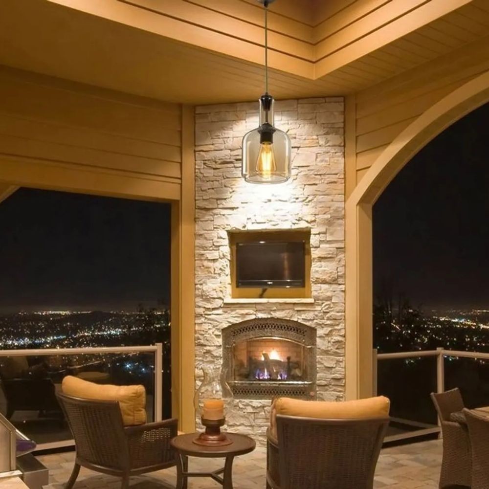 Lampada a sospensione Boston MDL3554 con diffusore vetro fumè EFFEZ