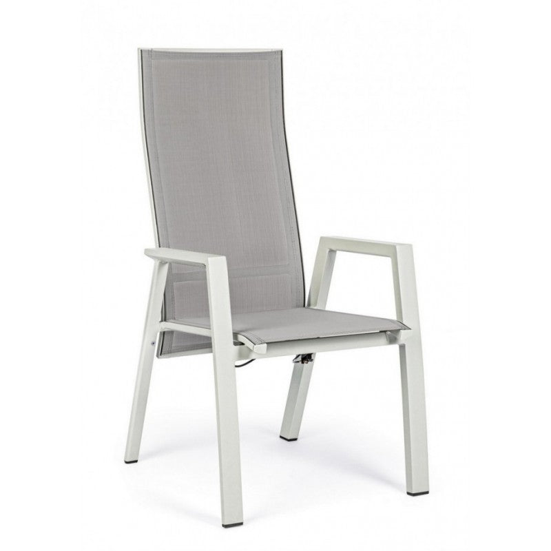 Silla de jardín reclinable Steven Lunar c-br 59x72x112h cm
