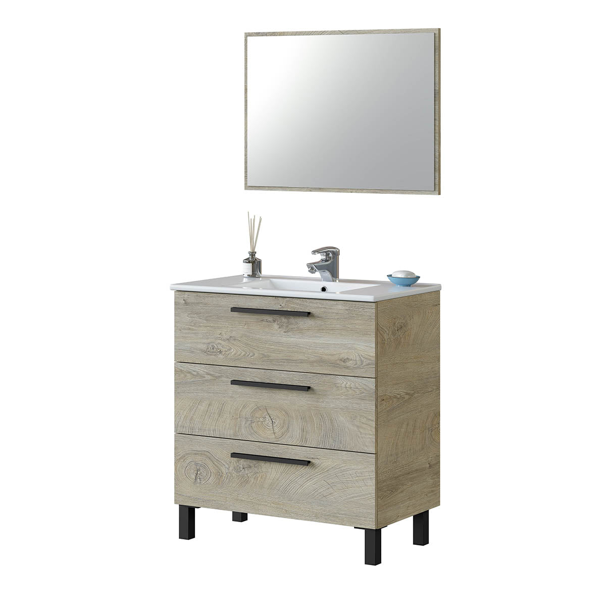 Mueble de baño Athena/Albert 3 cajones (Para montar)