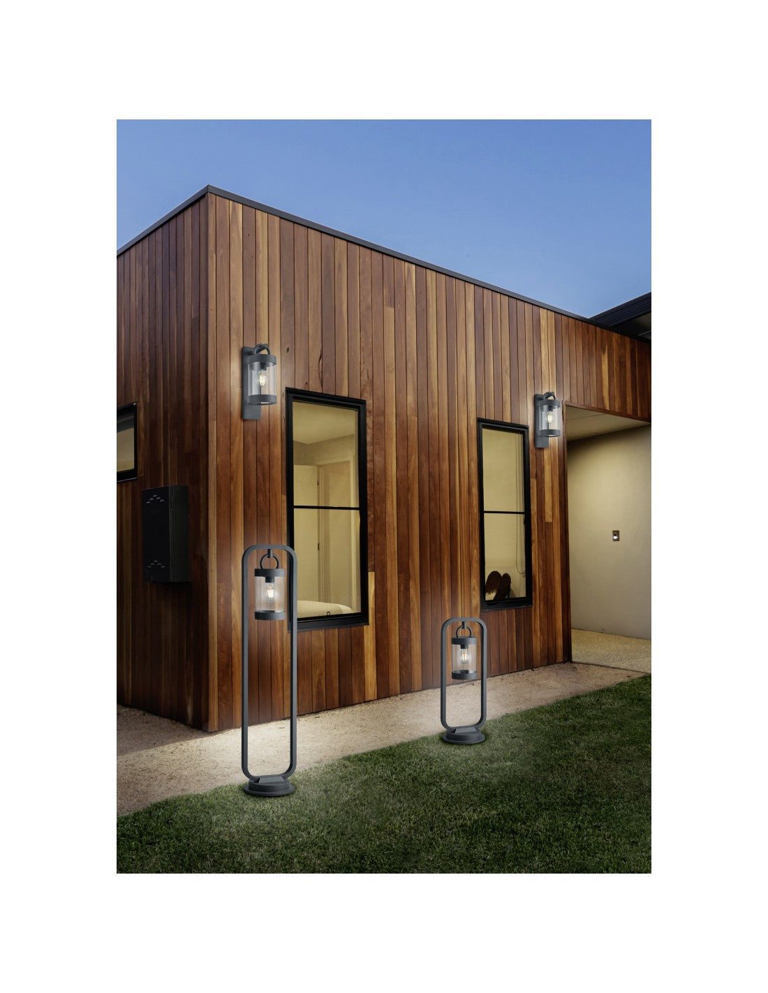 Bolardo de exterior Sambesi antracita H60 cm IP44 Sensor crepuscular Trio Lighting