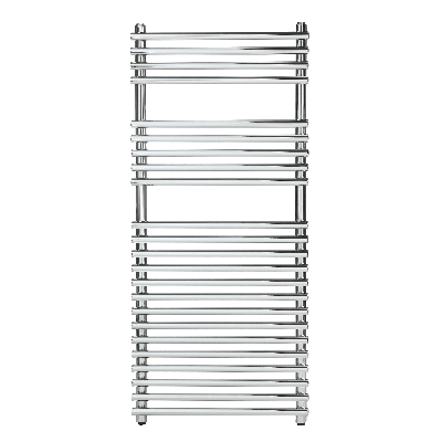 Radiador de diseño cromado, elegante y funcional.