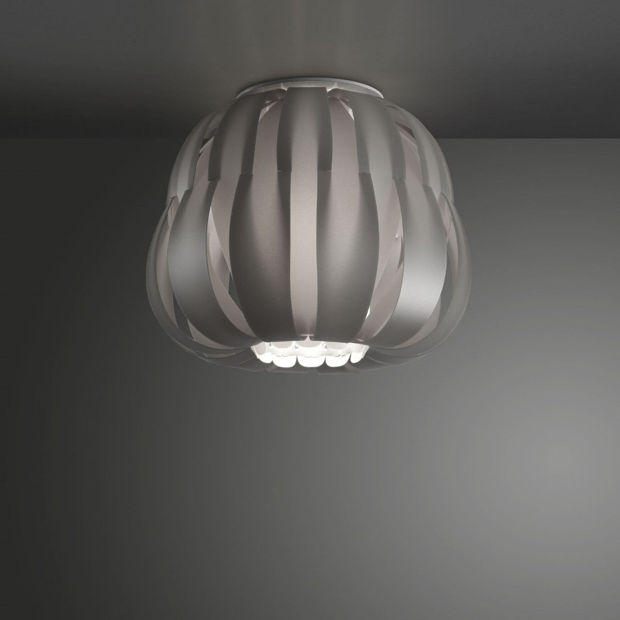 Plafón plateado cm. 42x33h