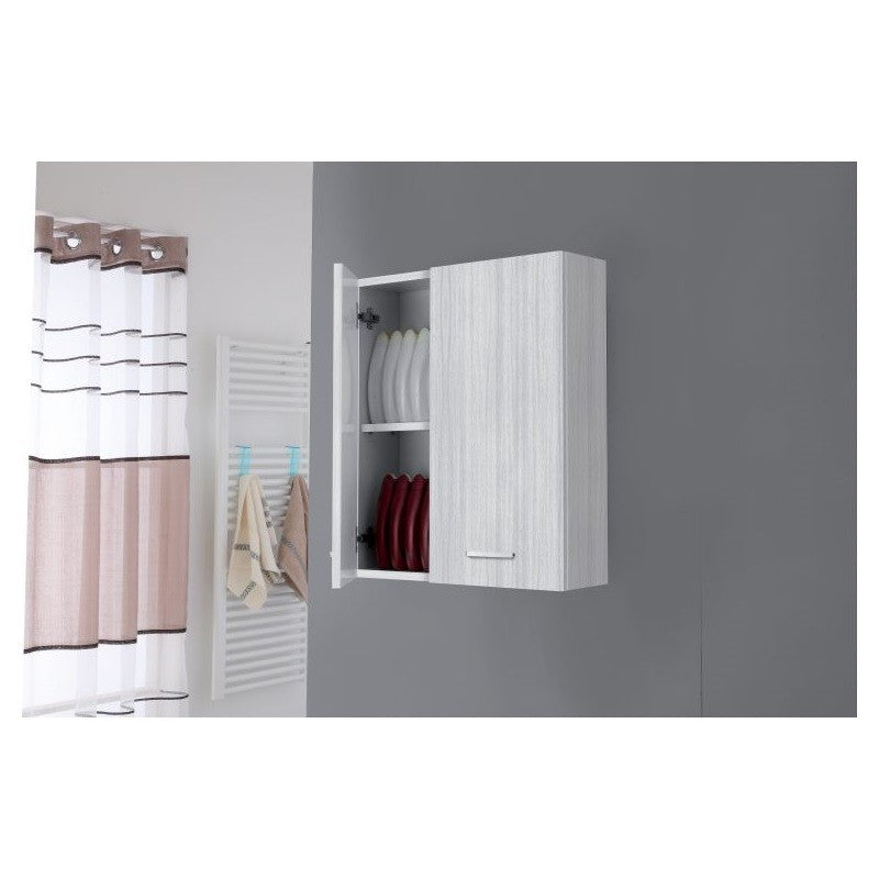 Mueble de baño de dos puertas Gris 60x18x h70 cm