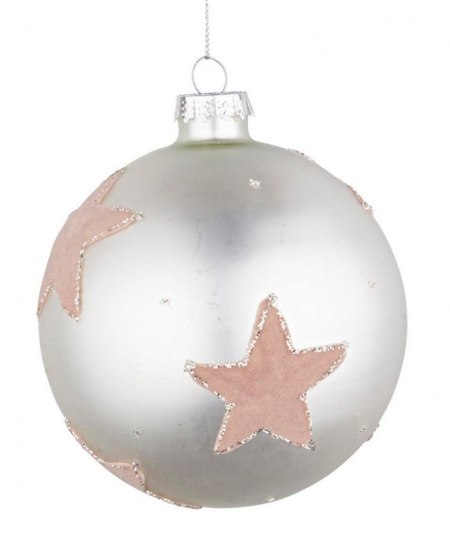 8x Esfera Vt Chic Plata Op Rosa Estrella D10