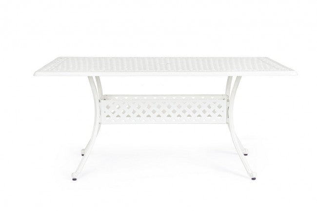 Mesa exterior rectangular Ivrea blanca 90 x 160 cm