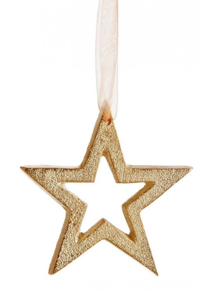 12x Amarante Colgante Estrella Dorada L