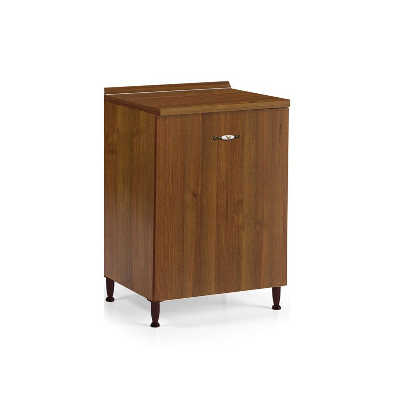 Base de cocina antigua de nogal con 1 puerta 60x50xH 85 cm