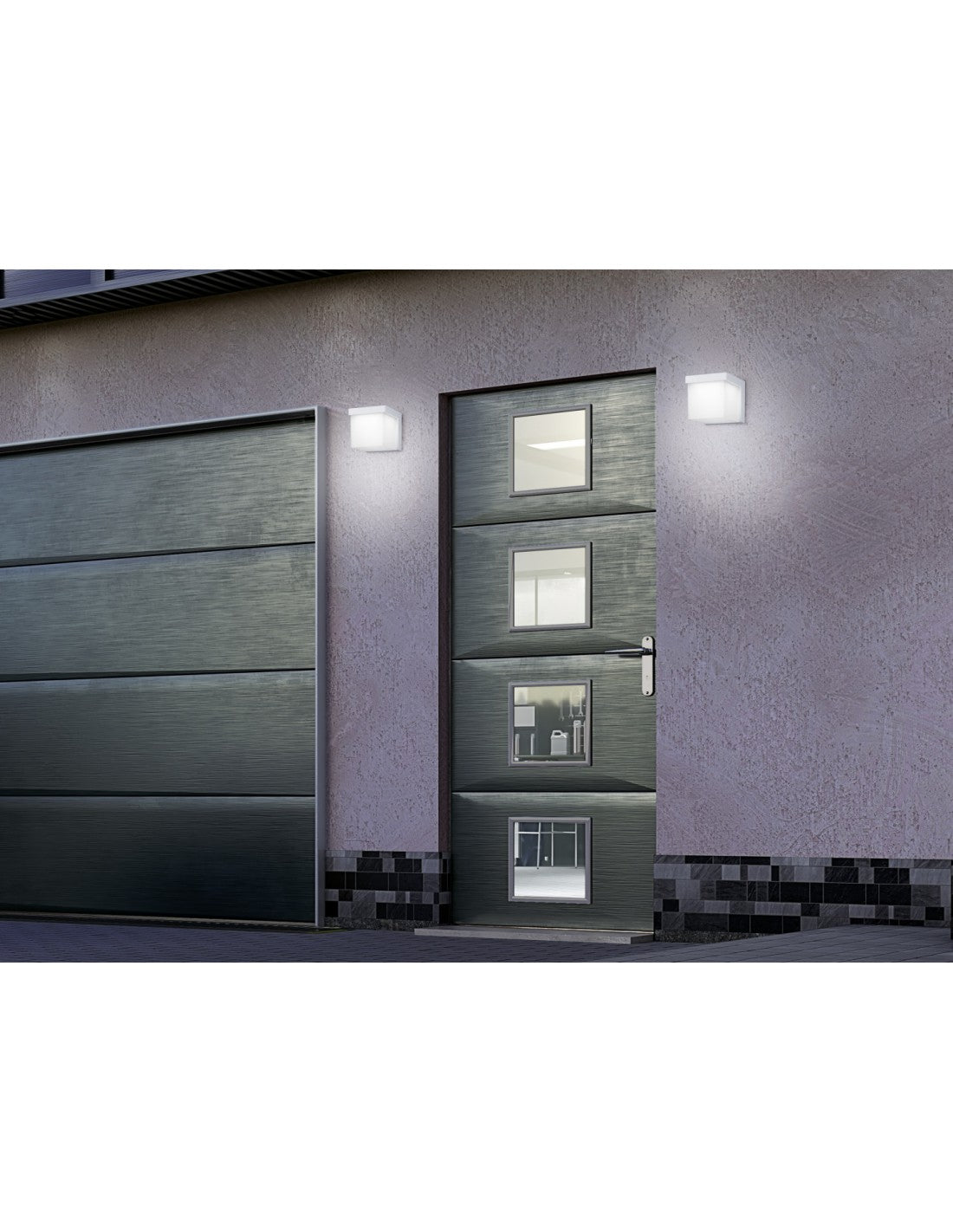 Lámpara de pared LED para exterior Yangtze IP54 blanco H11 cm Trio Lighting