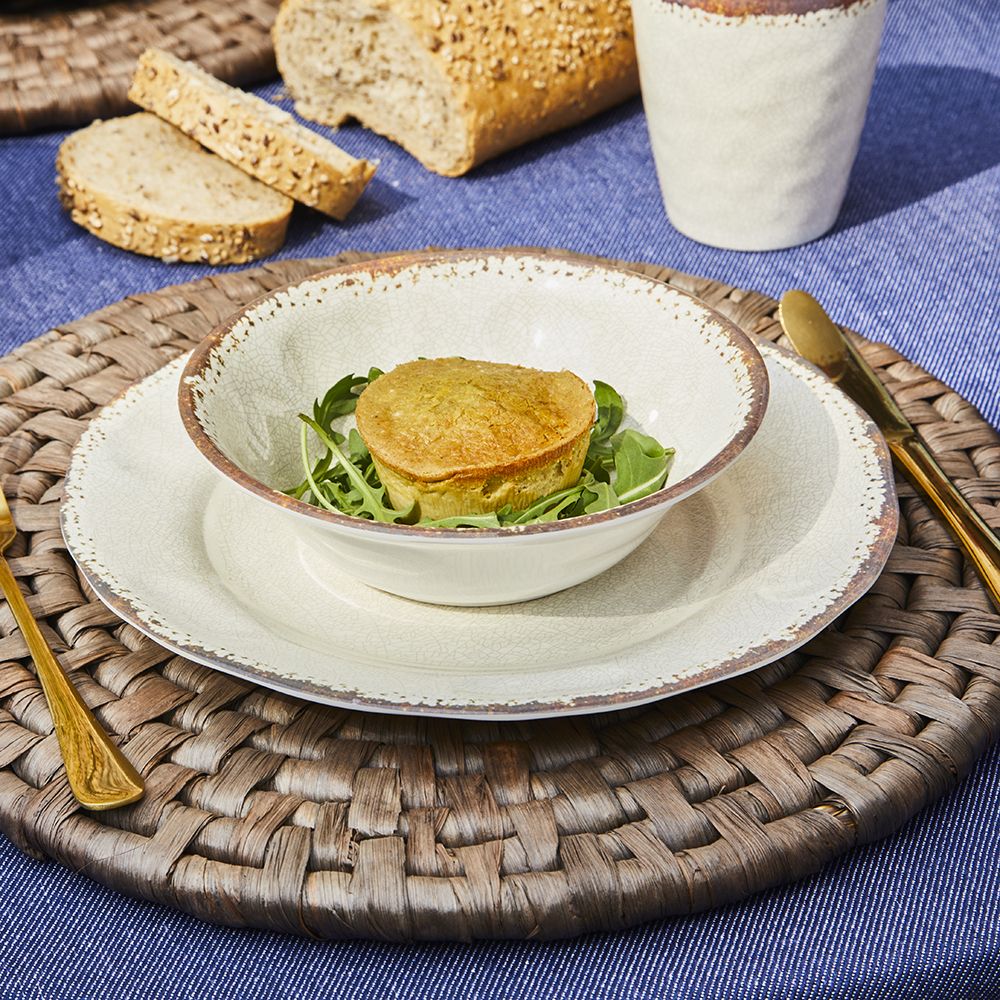 Vajilla 16 Piezas Craquelè Melamina Beige Beige