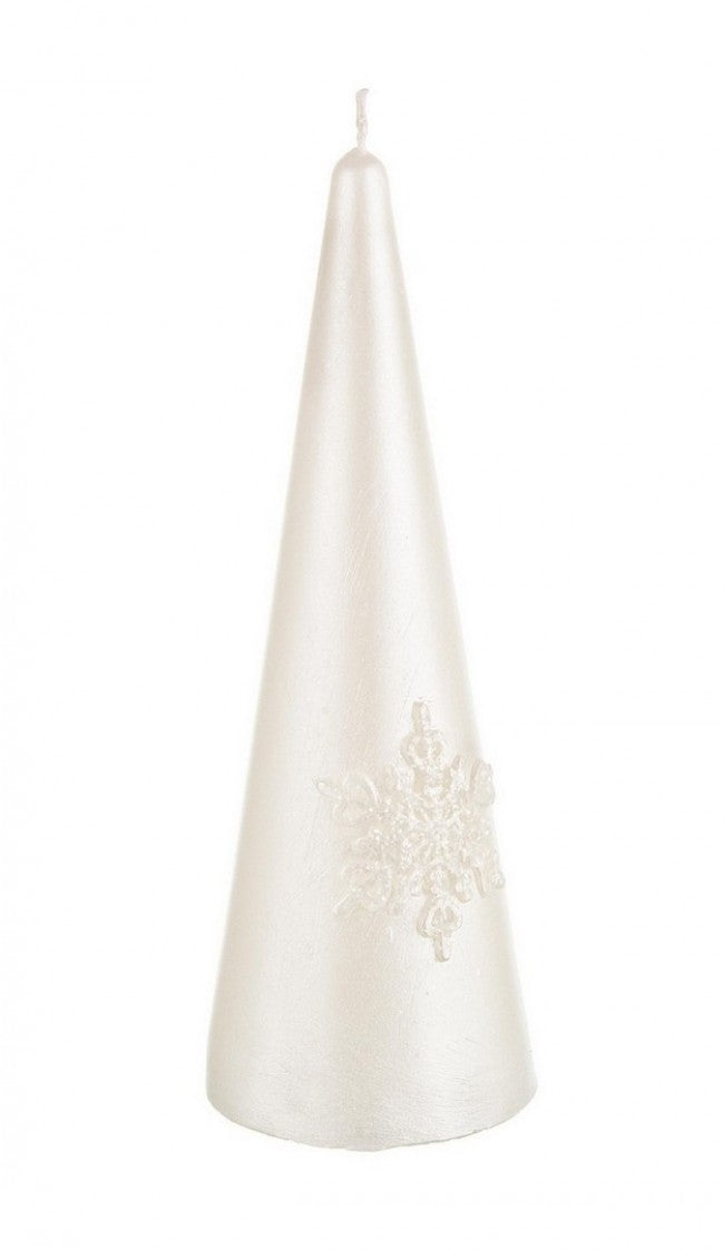 12x Vela cónica blanca perla Alt.15