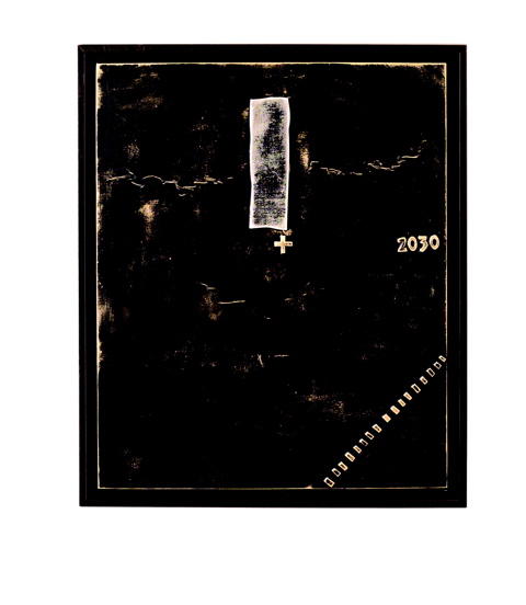 Óleo sobre lienzo multicolor y marco de madera 100x120 cm