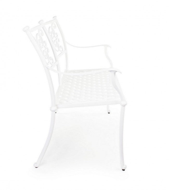 Banco exterior Giglio blanco 110 x 59 x 85 h cm