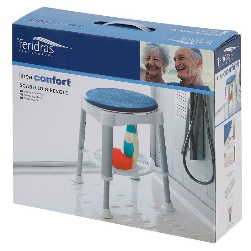 Taburete de aluminio para ducha 52x52x h58 cm