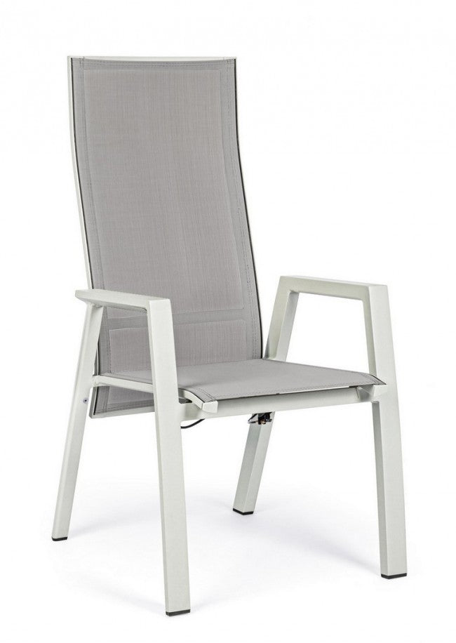 Silla de jardín reclinable Steven Lunar c-br 59x72x112h cm