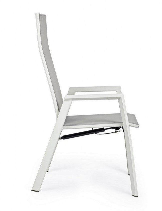 Silla de jardín reclinable Steven Lunar c-br 59x72x112h cm